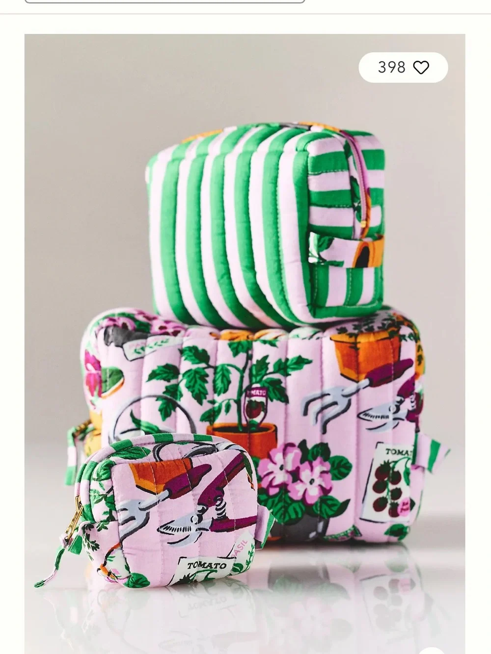 Anthropologie quilted cosmetic